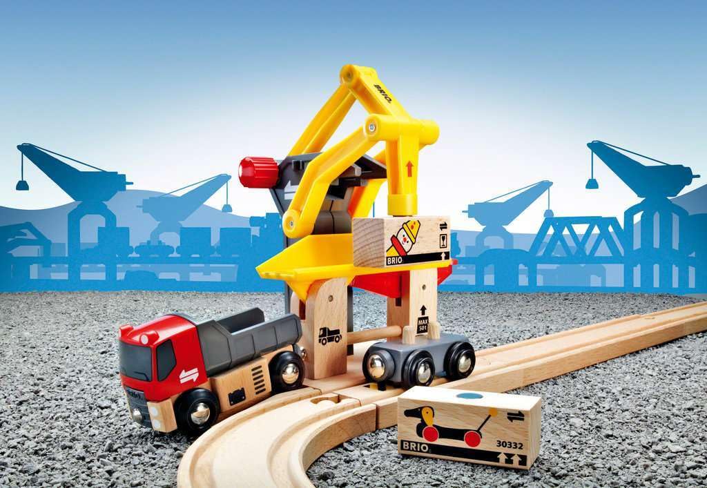BRIO World Freight Goods Station - Wooden Railway Train Set for Kids 5
