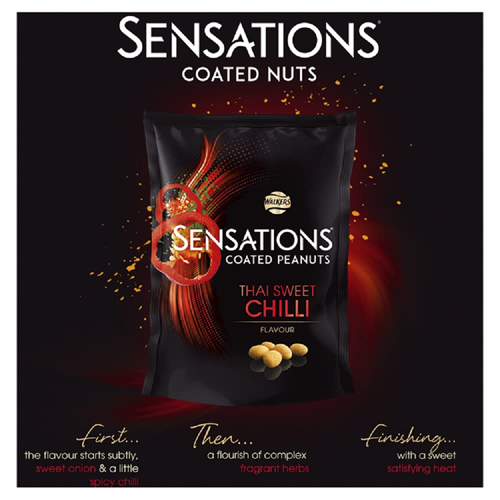 Walkers Sensations Thai Sweet Chilli Coated Sharing Peanuts 150g