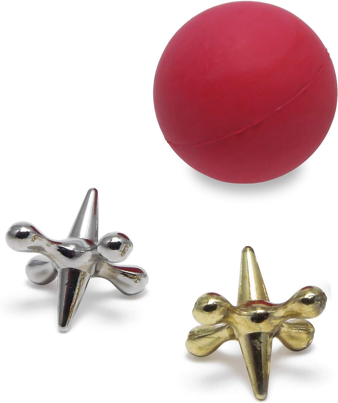 Toyrific Jacks Classic Metal Game Set with 9 Pieces and Ball