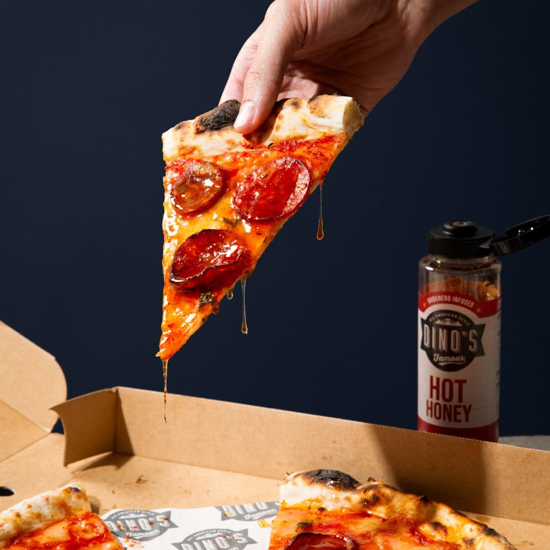 Dino's Famous Hot Honey Habanero Infused Sauce - Sweet & Spicy Drizzle, 350g 5