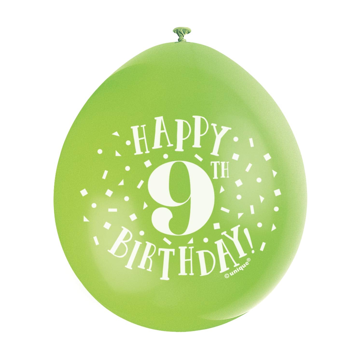 Happy 9th Birthday Latex Balloons - Assorted Colors Party Decorations 4
