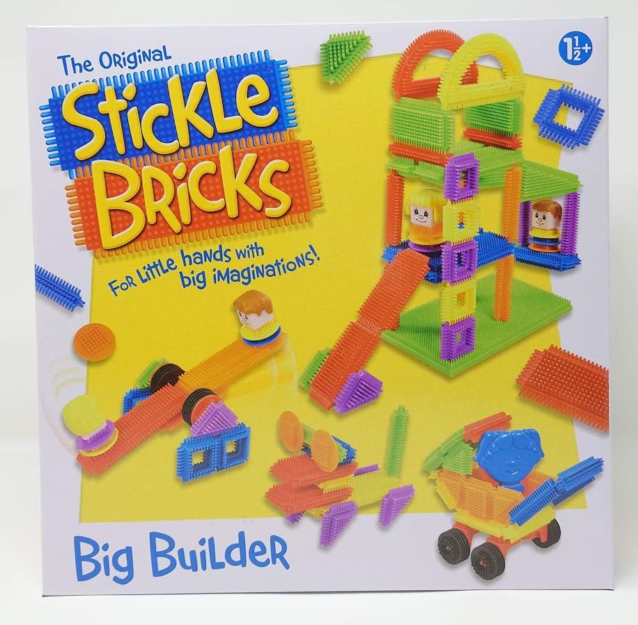 Stickle Bricks Big Builder Construction Set - Over 125 Pieces for Toddlers 18 Months+ 4