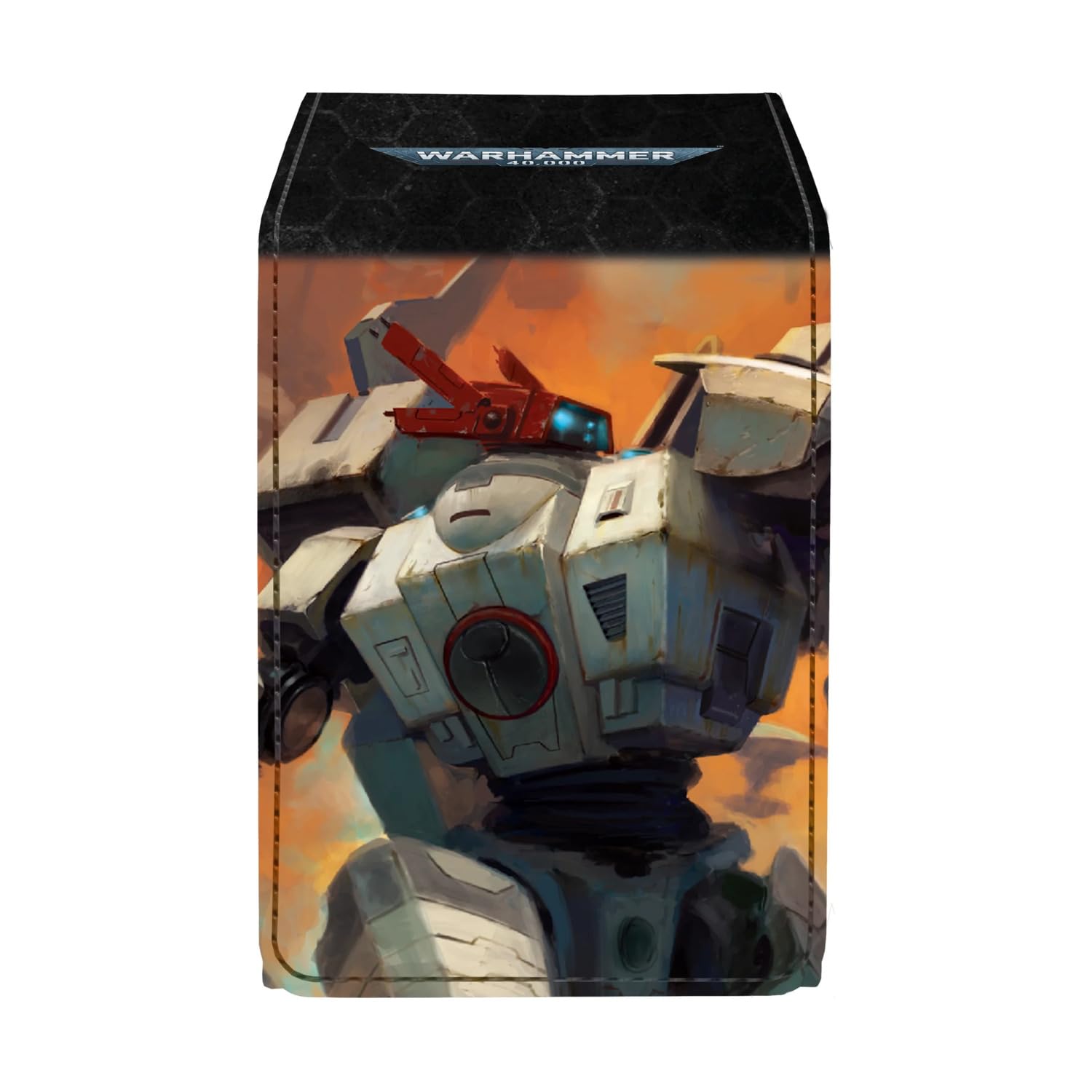 UltraPro Warhammer 40,000 T'au Empire Alcove Flip Deck Box | Holds 100 Cards | Magnetic Closure
