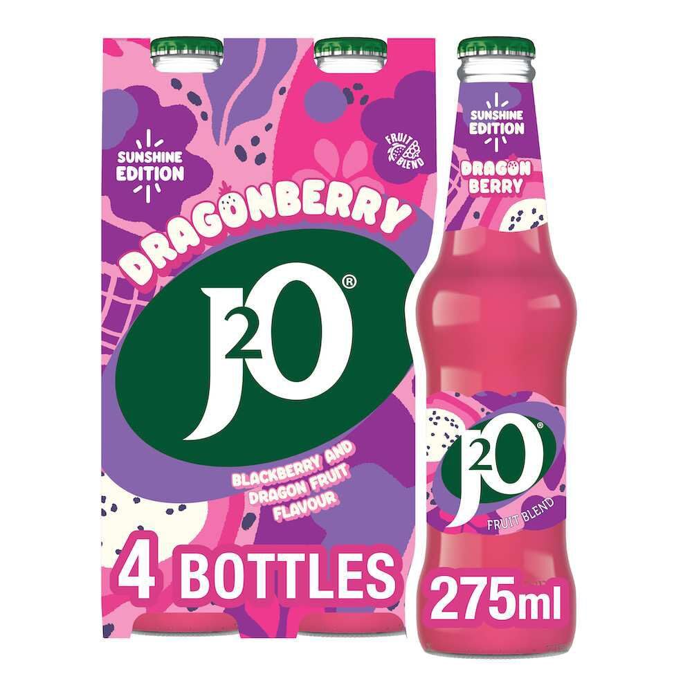 J2O Blackberry & Dragonfruit 275ml Bottle (Pack of 4)