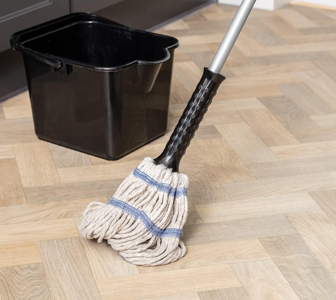 Addis Twist Mop - White, Self-Wringing Cotton Floor Mop with Screw-On Handle 5