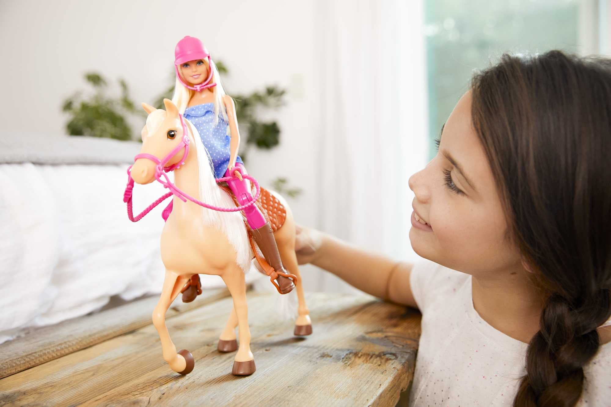 Barbie Doll and Horse Playset - Riding Adventure for Kids 3+ 4