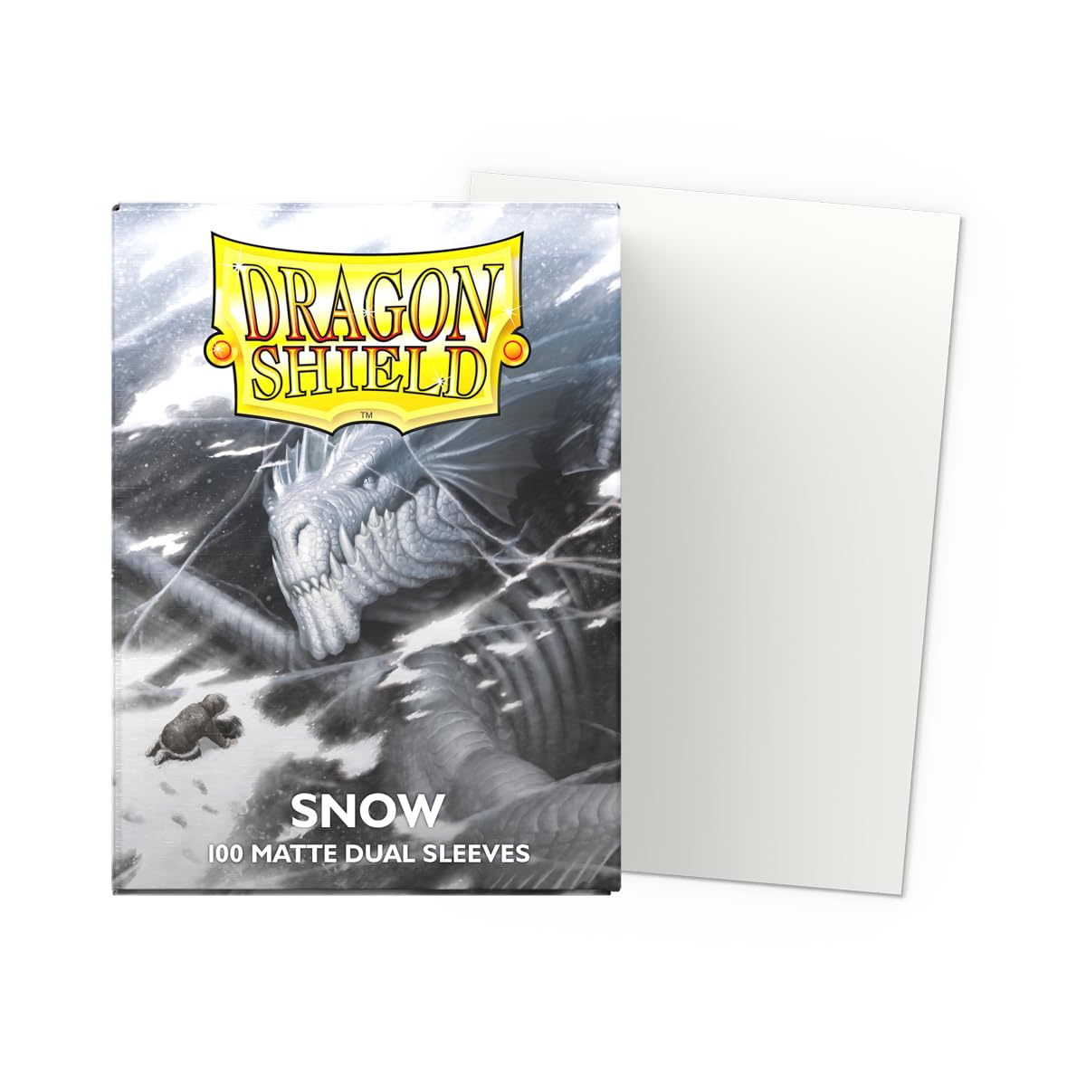 Dragon Shield AT-15005 Dual Matte Snow Sleeves - Standard Size, 100 Count | Durable Plastic