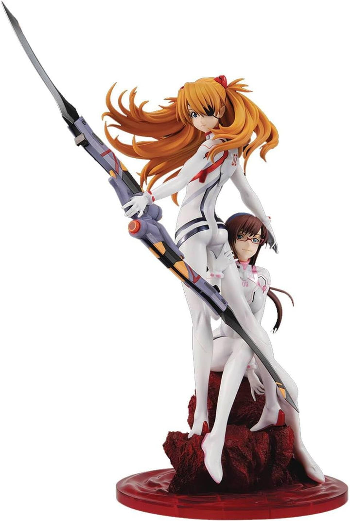 Megahouse Evangelion Thrice Upon a Time Asuka & Makinami Gem Series PVC Figure (MH83370)