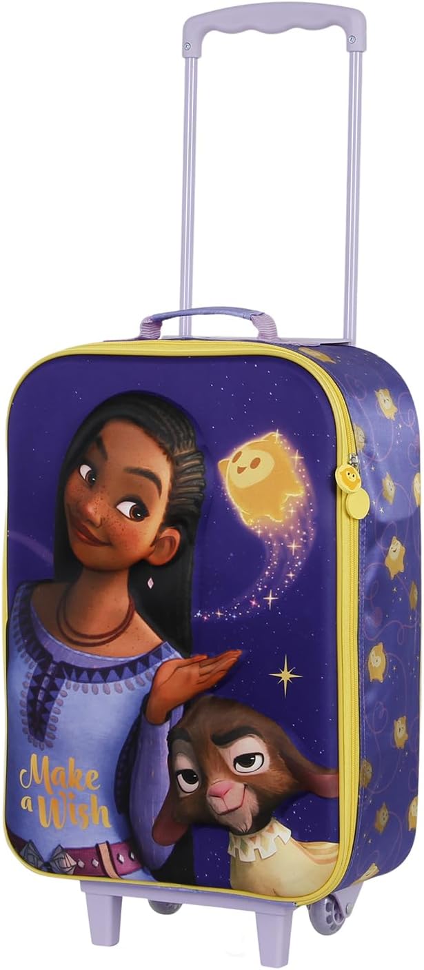 Karactermania Wish Star Soft 3D Trolley Suitcase for Kids, Lilac (06783)