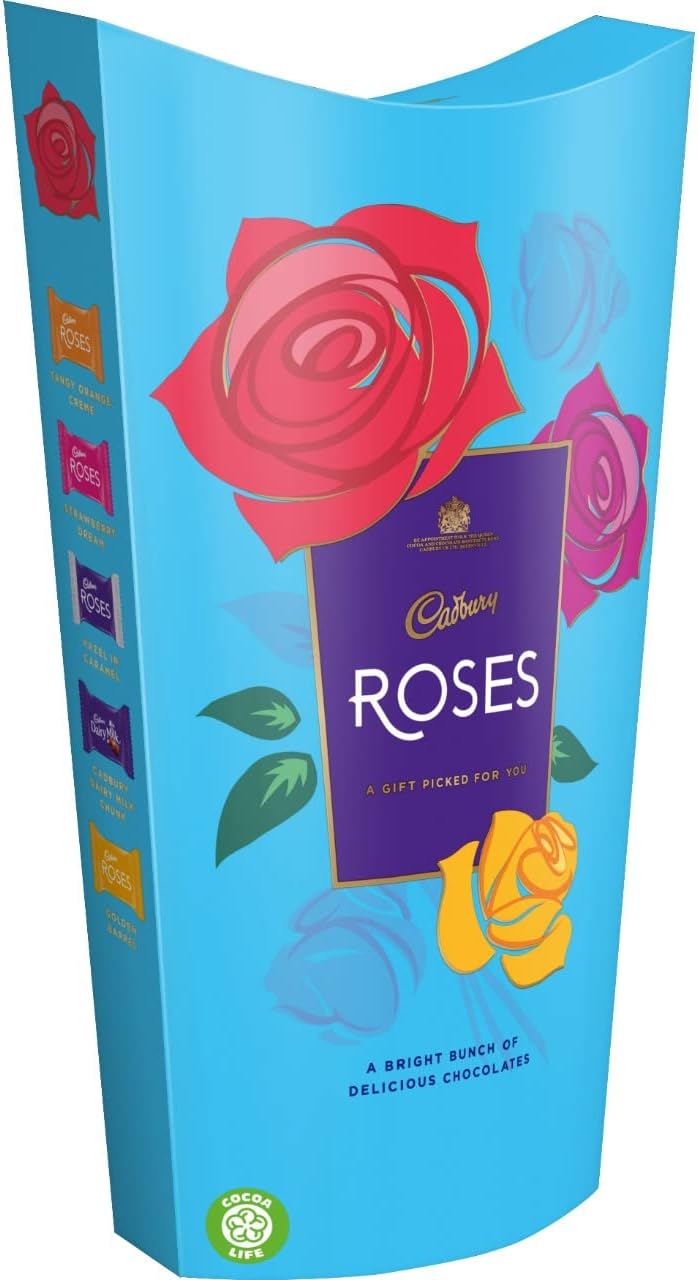 Cadbury Roses Chocolate Gift Carton 290g - Assorted Milk Chocolates, Toffee & Pralines 3