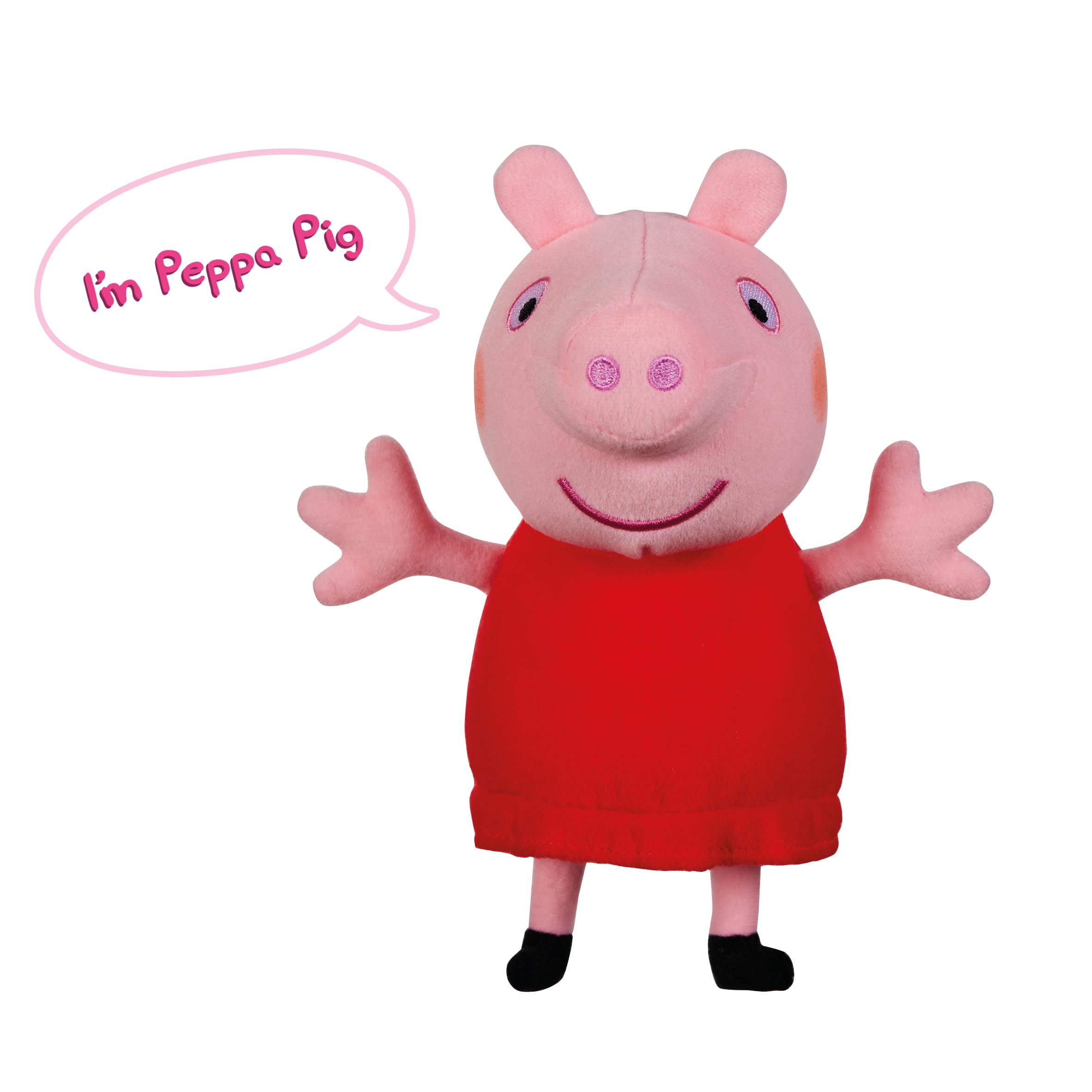 Peppa Pig Talking Red Dress Plush Toy - Interactive Soft Doll for Toddlers, 20cm 3