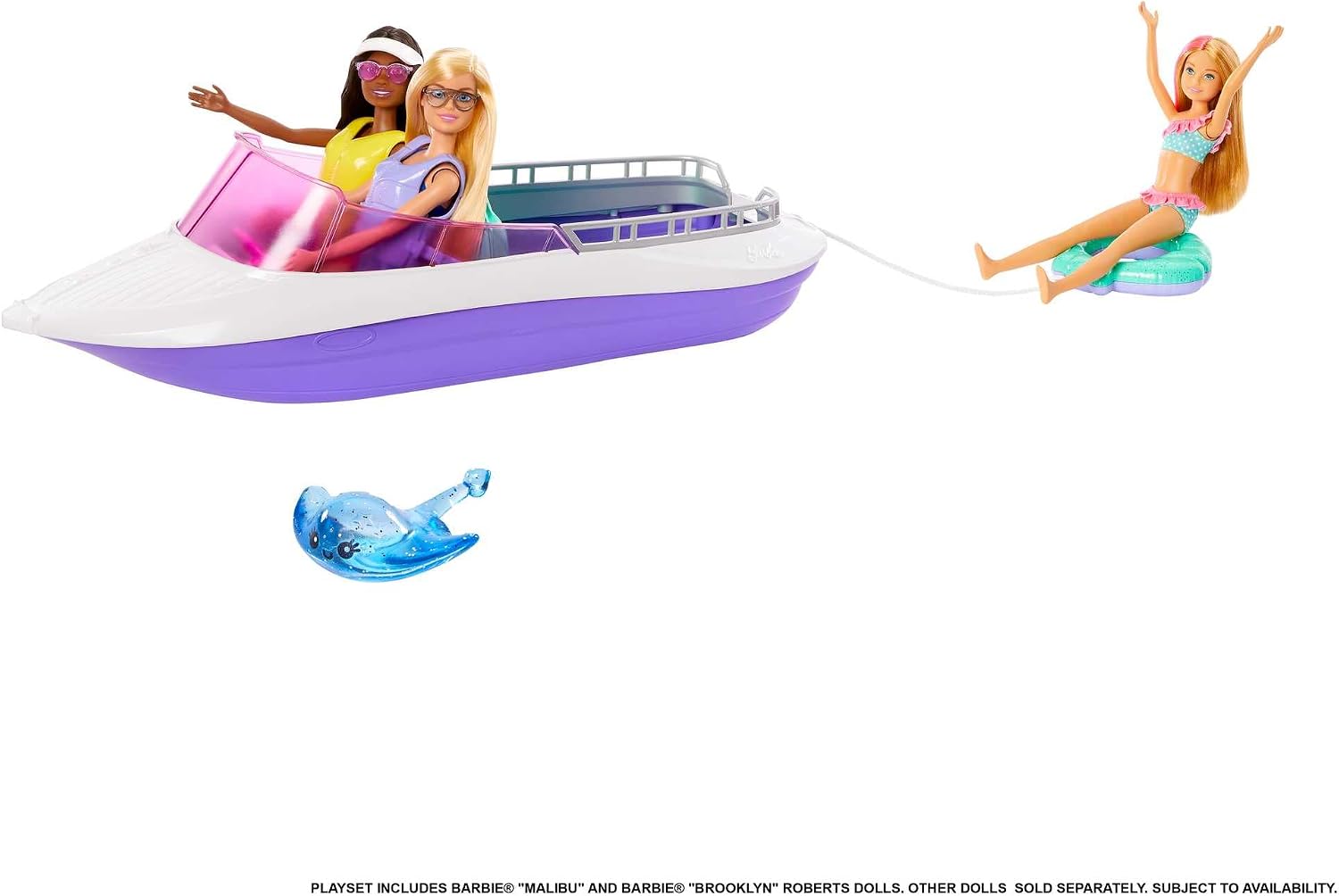 ?Barbie Mermaid Power Playset with 2 Barbie Dolls & 18-inch Floating Boat with S 3