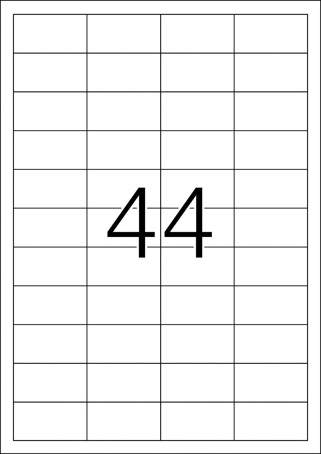 TopStick 8731 Multi-Purpose Labels - 44 Labels/Sheet, 48.3 x 25.4 mm, 100 Sheets | Laser/Inkjet Compatible