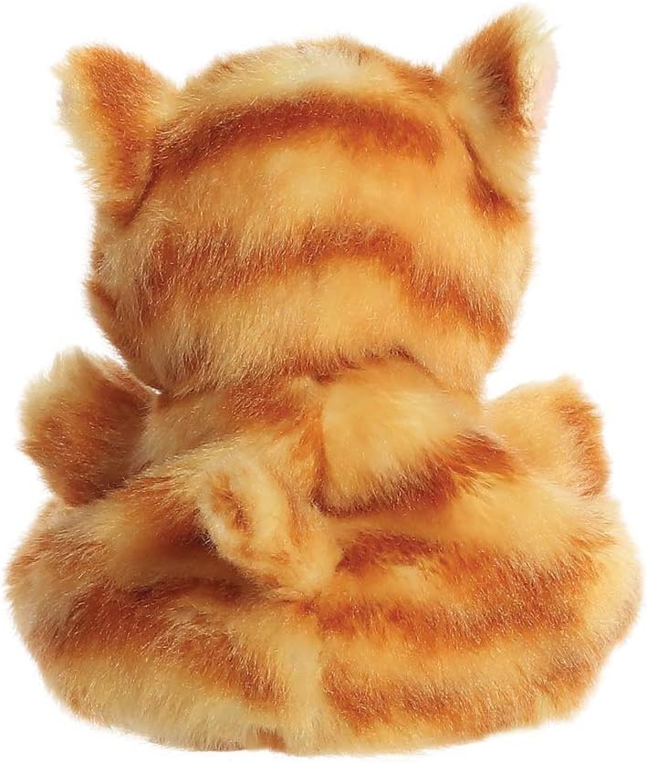 Aurora Palm Pals Meow Kitty Tabby Cat - Soft Bean-Filled Plush Toy, 5 inches, Orange 5