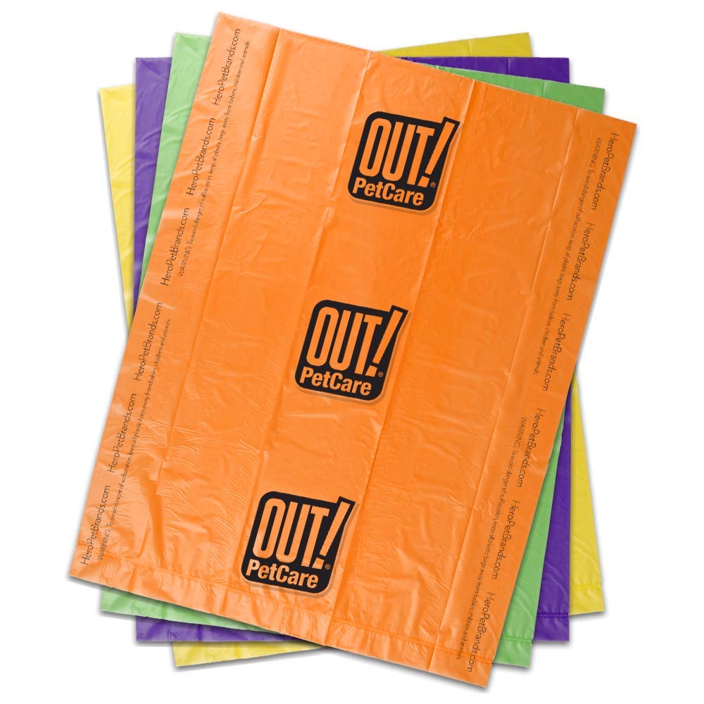OUT! Dog Waste Bags - Strong Leak Proof, Rainbow Color | 60 Count 5