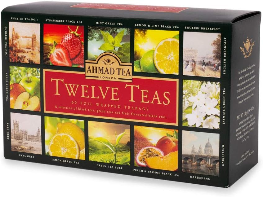 Ahmad Tea Twelve Teas Collection - 60 Tea Bags with Black, Green & Fruit Flavoured Teas 9
