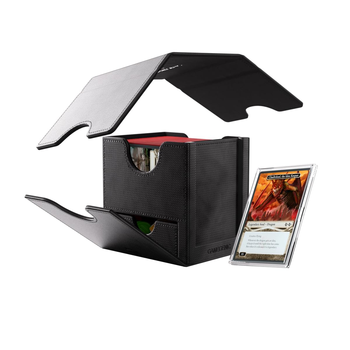 Gamegenic Sidekick PRO XL Deck Holder - Holds 100+ Double-Sleeved Cards | Magnetic Closure | Multi-coloured 4