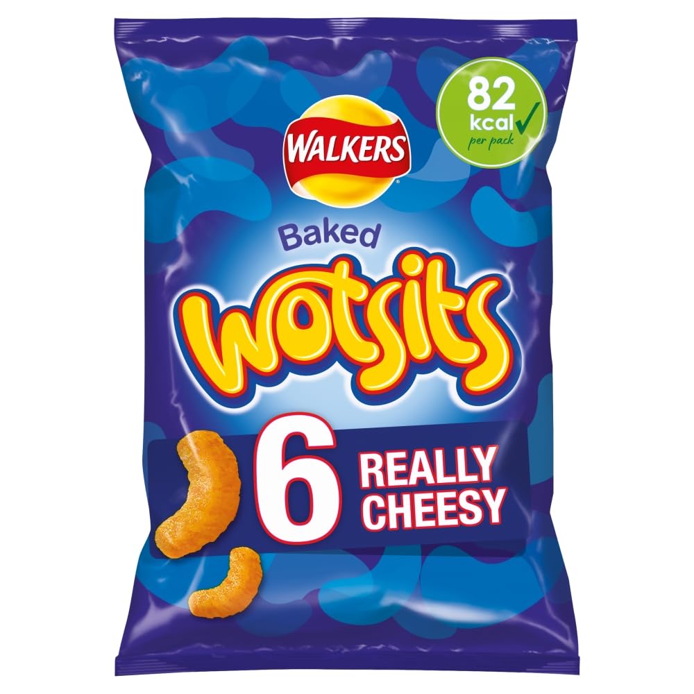 Walkers Wotsits Really Cheesy Baked Snacks Multipack 6x16.5g