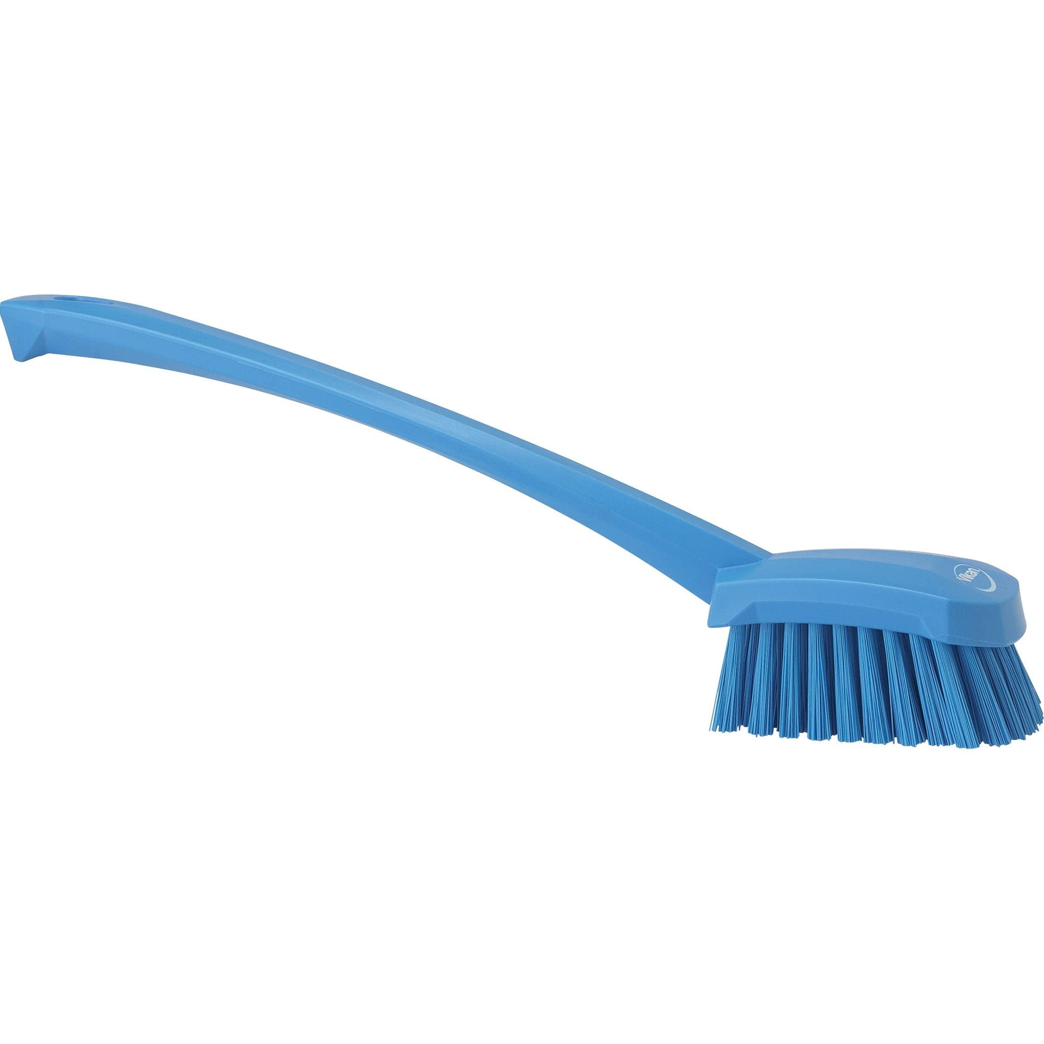 Vikan - 41863 Hand-Held Hand Brush with Stiff Angled Bristles, Polypropylene Handle, Polyester Bristles, 15.75 in, Blue 4