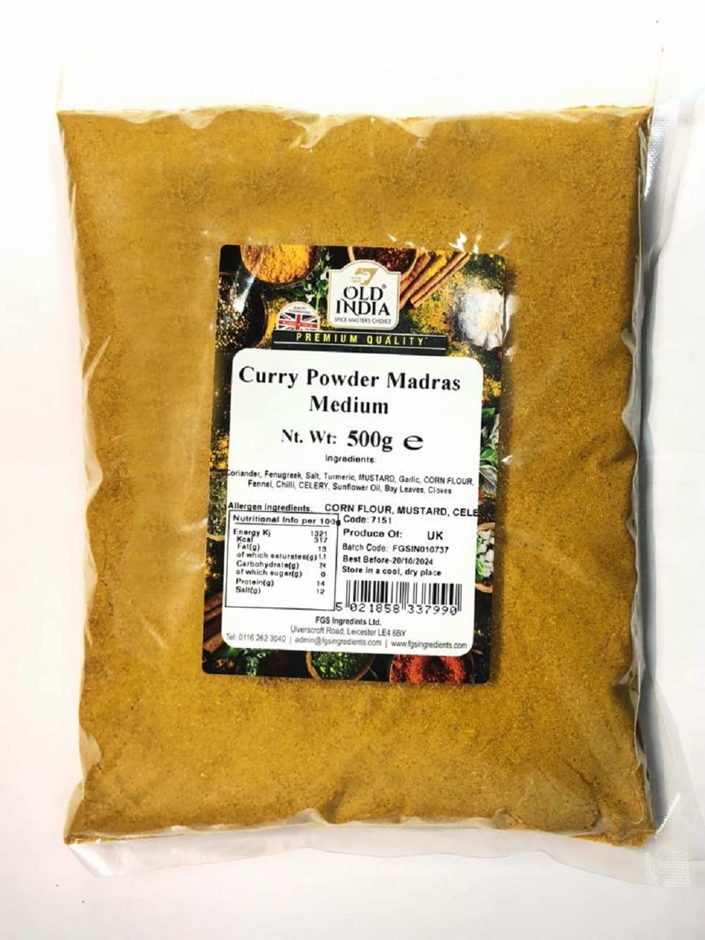 Old India Madras Curry Powder Medium 500g