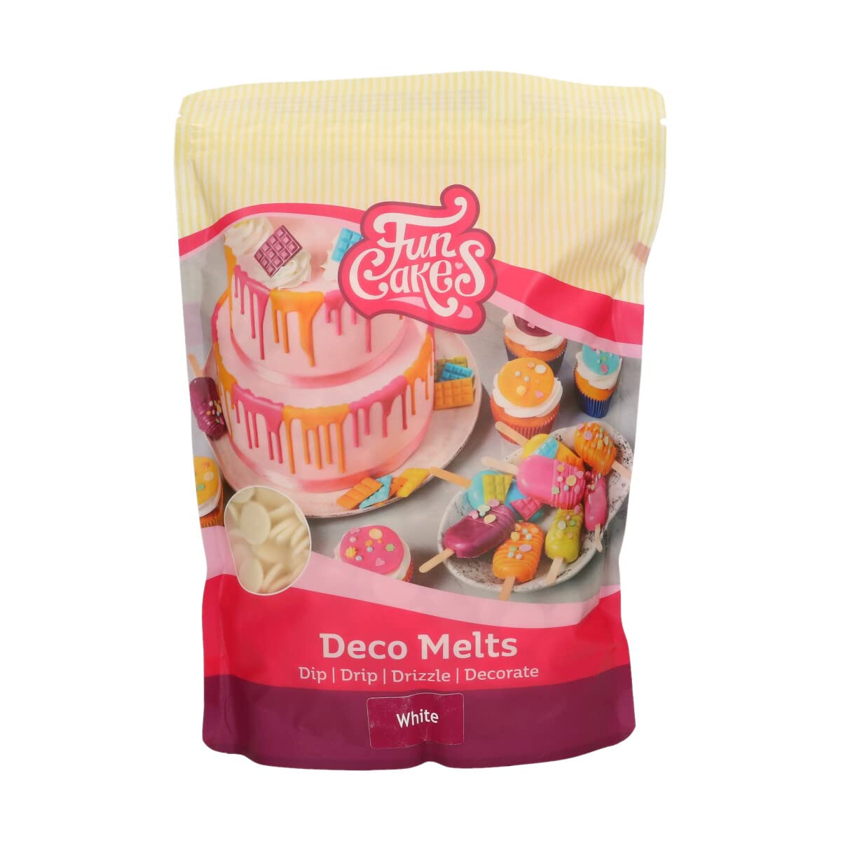 FunCakes Deco Melts White - Dip, Drip, Drizzle & Decorate Baking Melts 5