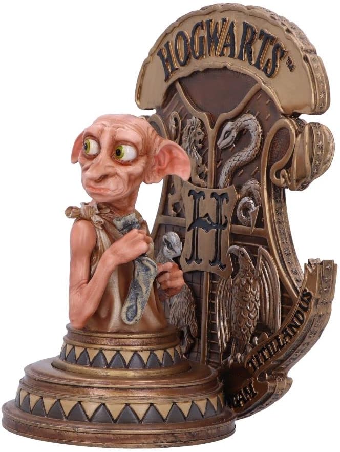 Nemesis Now Officially Licensed Harry Potter Dobby Bookend, Gold, 20cm