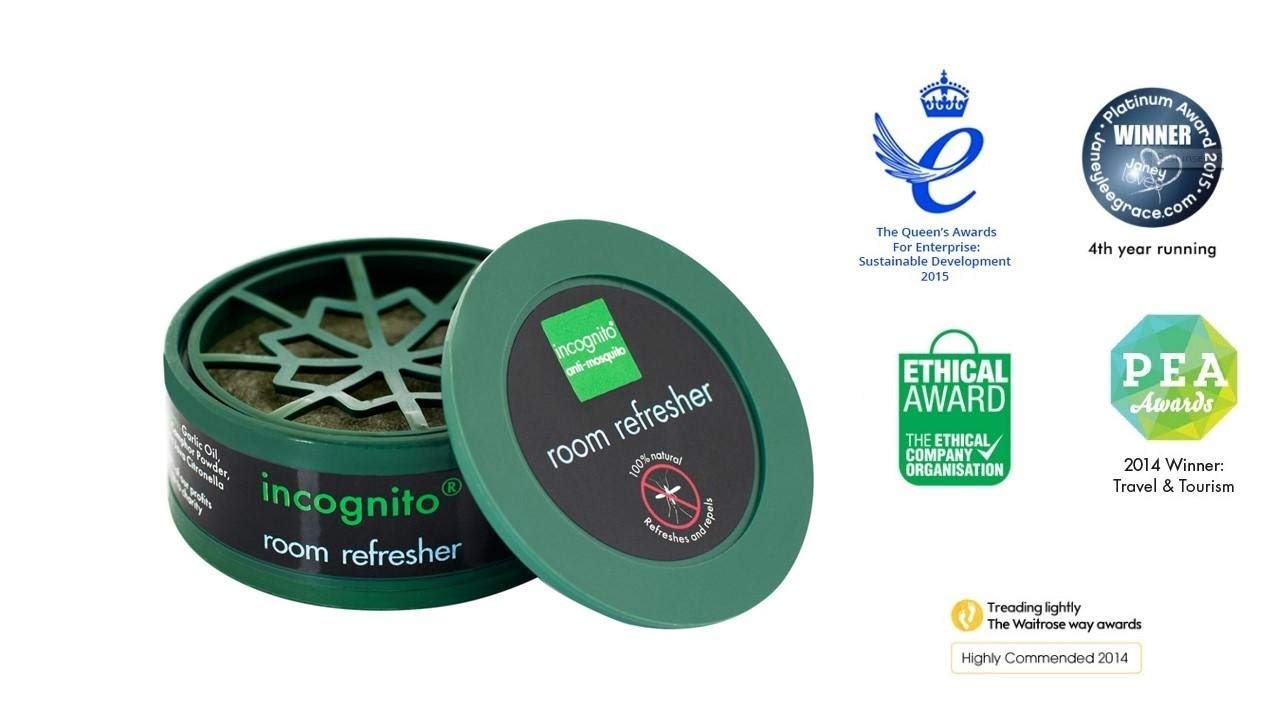 INCOGNITO All Natural DEET-Free Anti Mosquito Room Spray with Fresh Pine and Citrus Aroma