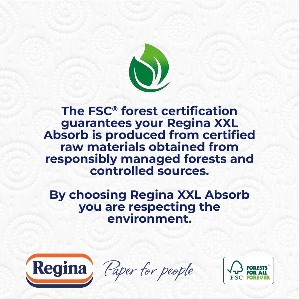 Regina - XXL Absorb Kitchen Roll 6 Rolls | 75 Extra Large Sheets per Roll 6