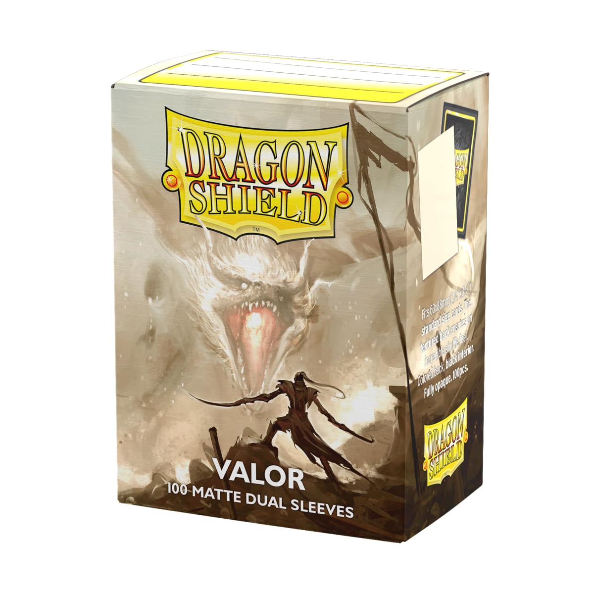 Arcane Tinmen Dragon Shield Valor 100 Count Standard Size Matte Dual Sleeves 3