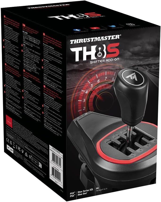 Thrustmaster TH8S Shifter Add-On – 8-Gear H-Pattern & Sequential Shifter for PC, PS5, PS4, Xbox