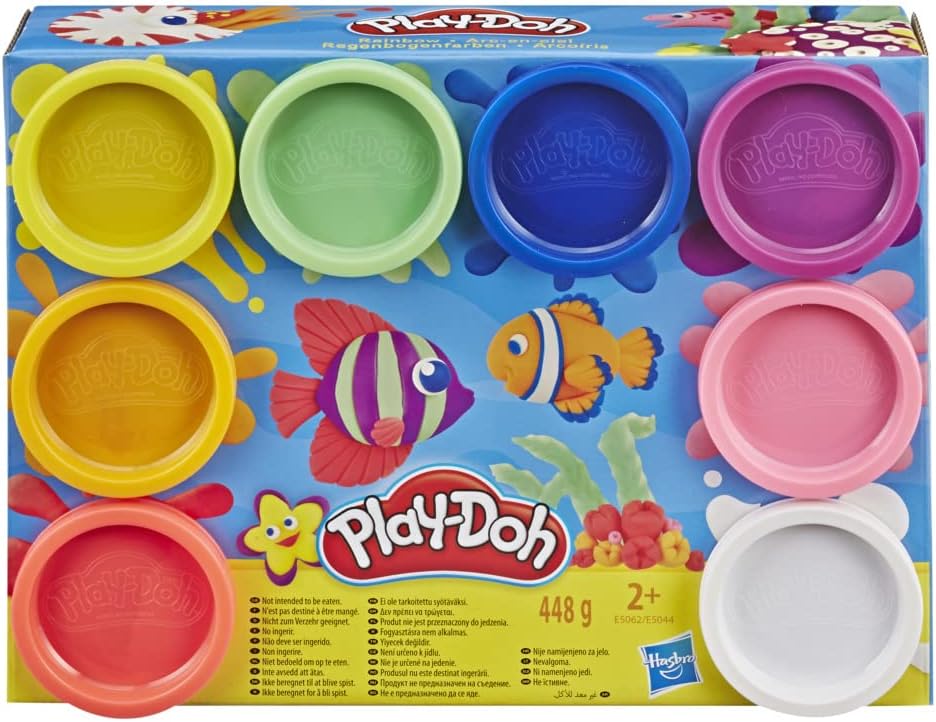 Play-Doh 8-Pack Rainbow Non-Toxic Modeling Compound with 8 Colors