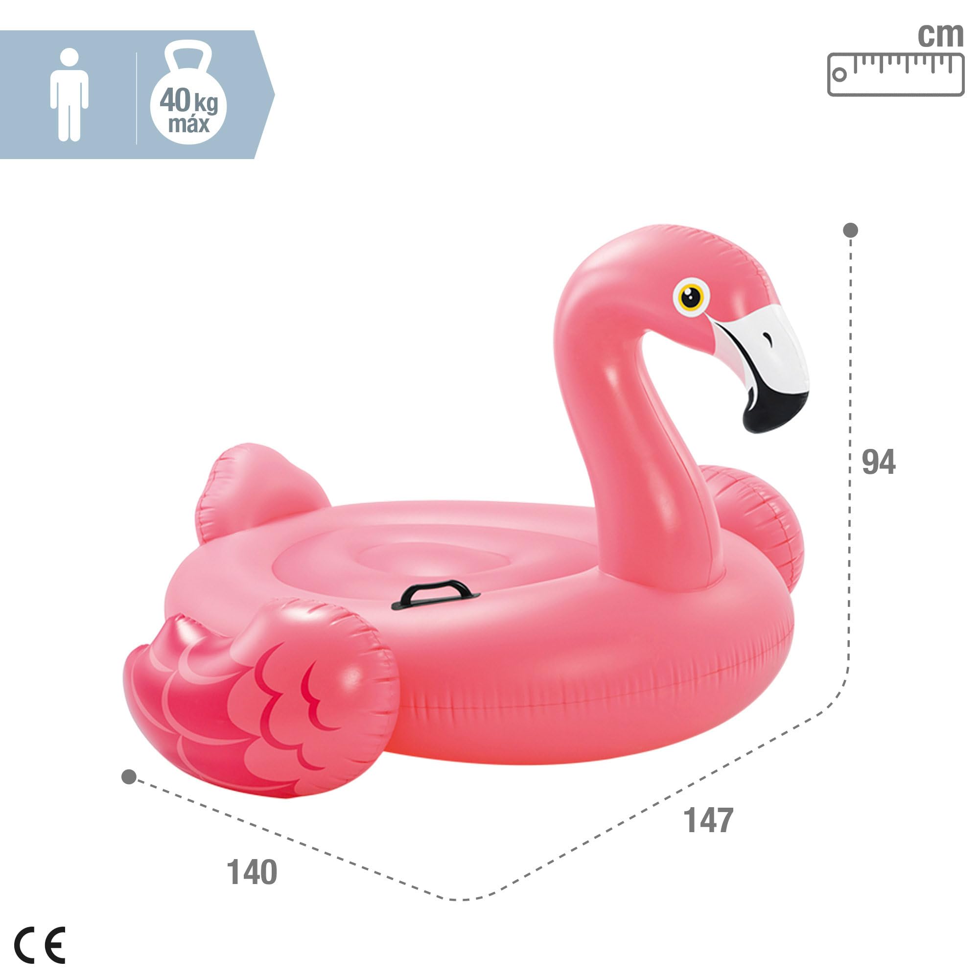 Intex - Inflatable Flamingo Pool Float - 142x137x97 cm 8