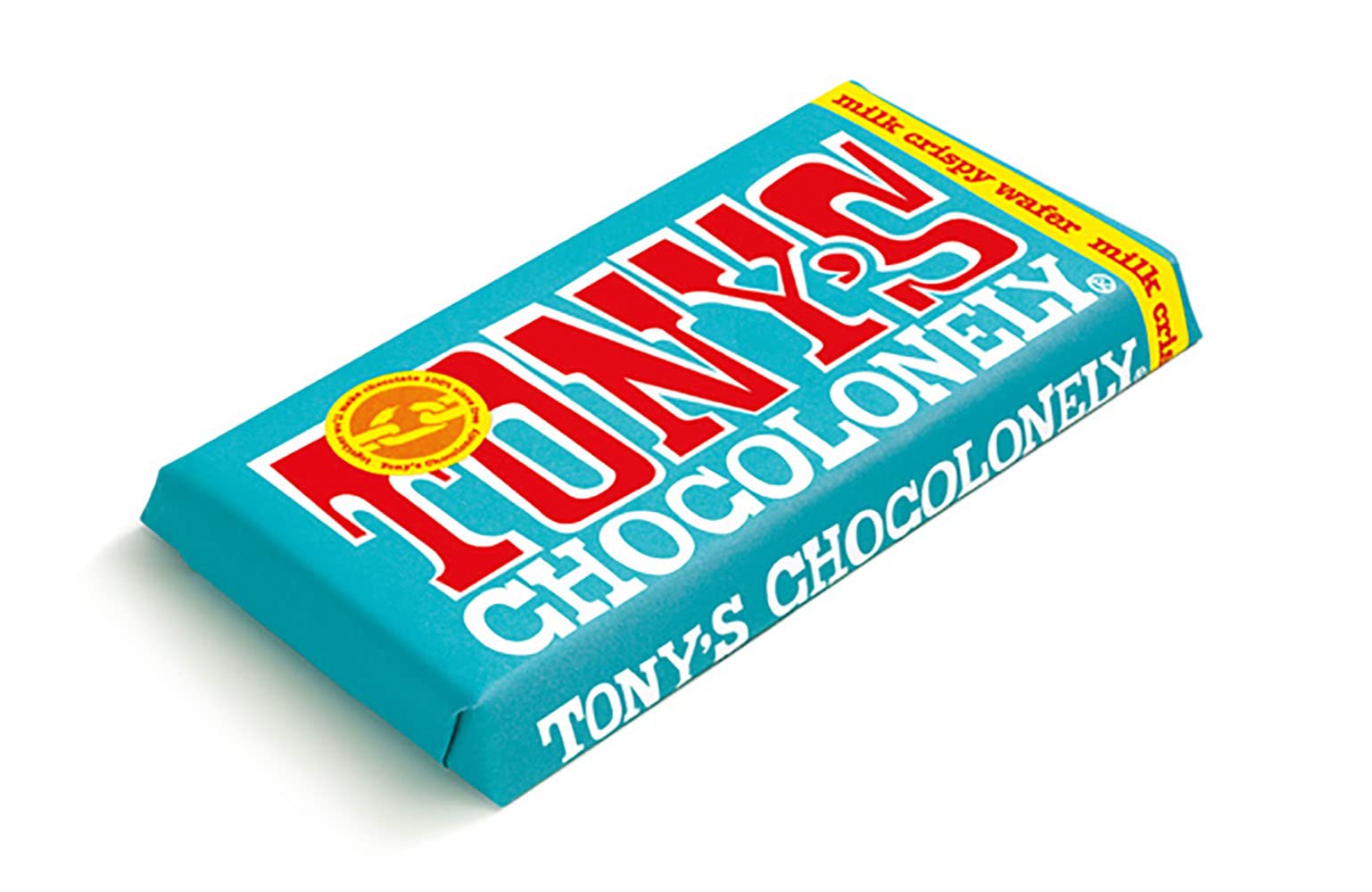 Tony's Chocolonely Milk Chocolate with Crispy Wafer & Cookie Pieces - 180g, Belgian Fairtrade 3