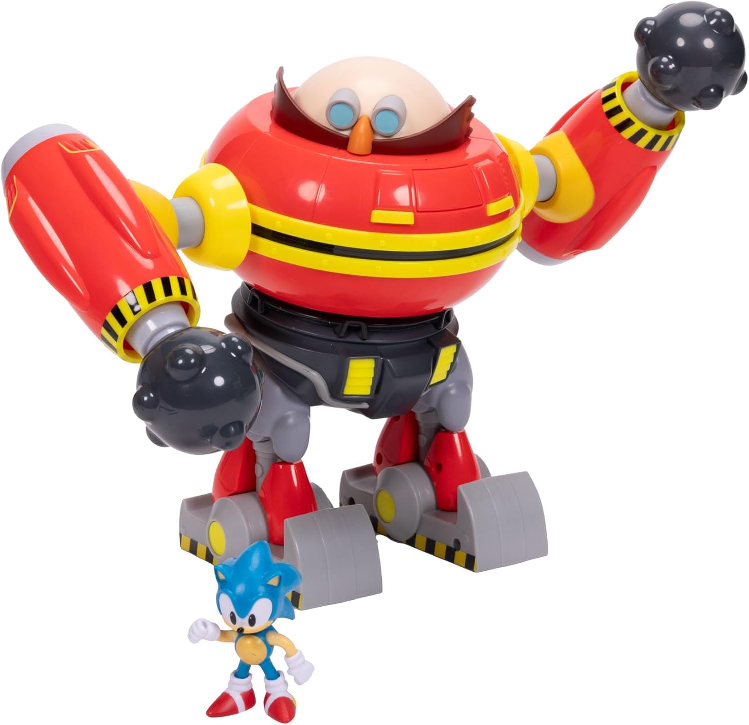 Sonic The Hedgehog Giant Eggman Robot Battle Set - Action Figures Playset for Kids