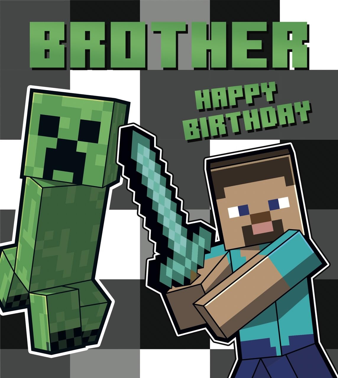 Danilo Promotions LTD Minecraft Birthday Card for Brother | Multi-Color | Model MN086 1