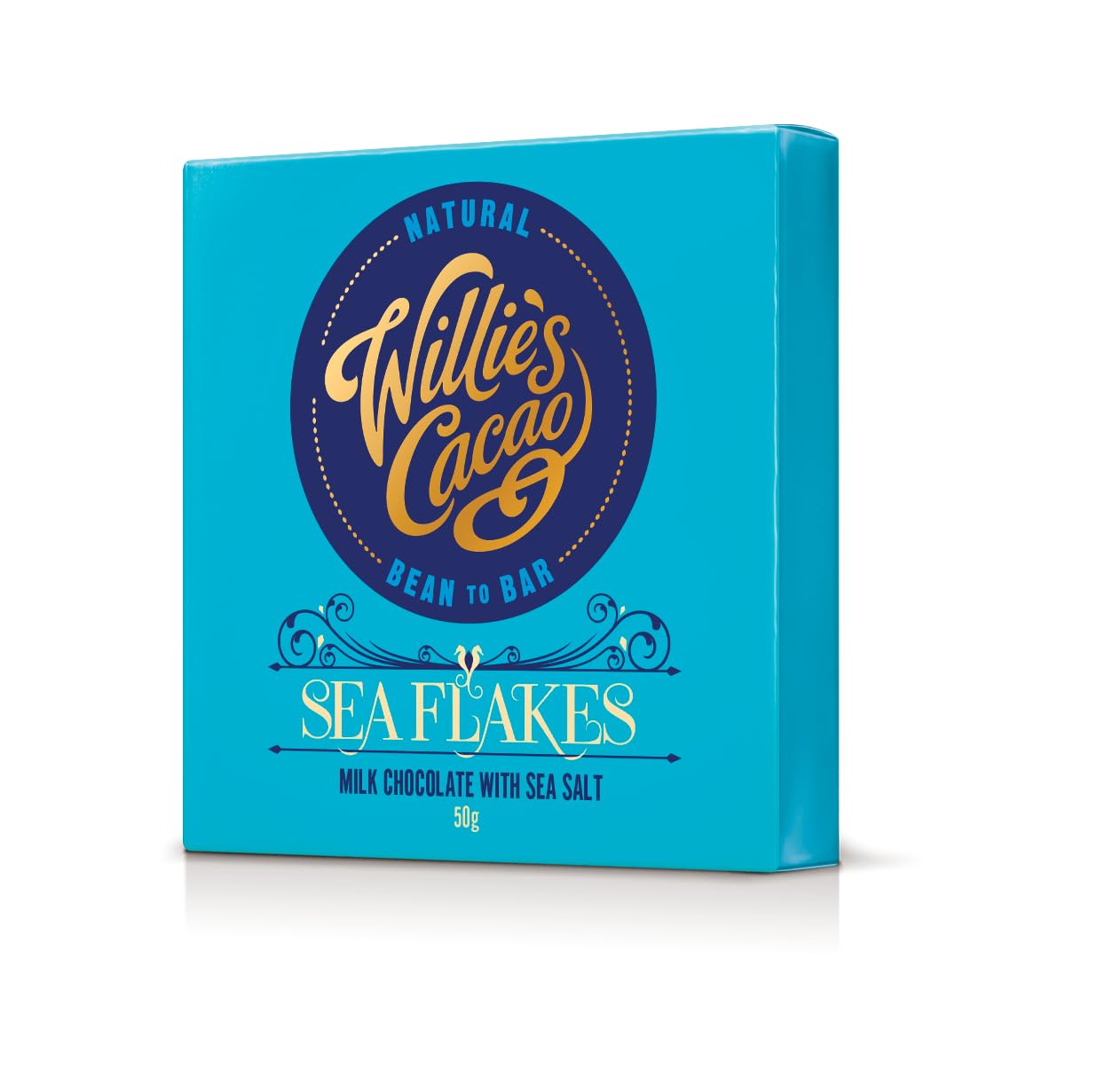 Willie's Cacao Bar - Sea Flakes, Milk Chocolate with Cornish Salt - 50g