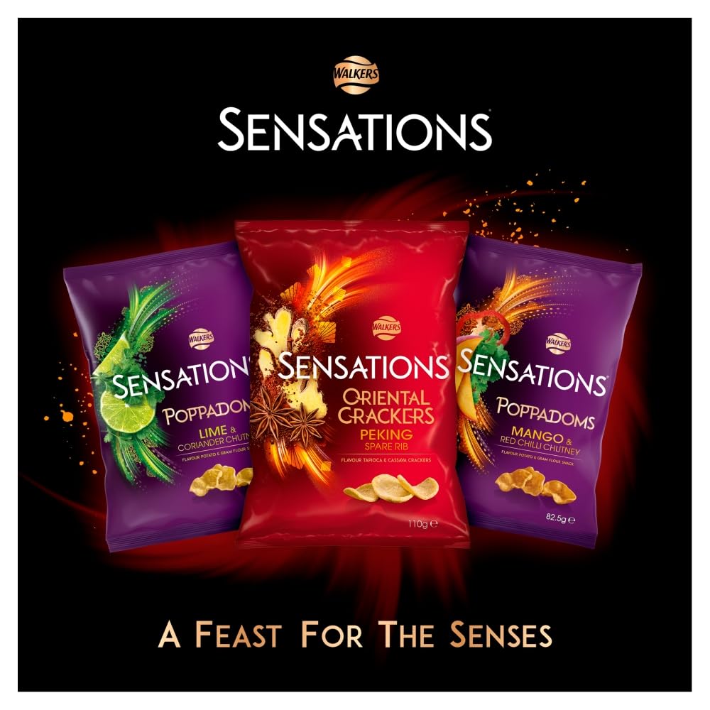 Sensations Lime and Coriander Chutney Sharing Poppadoms, 82.5g 4