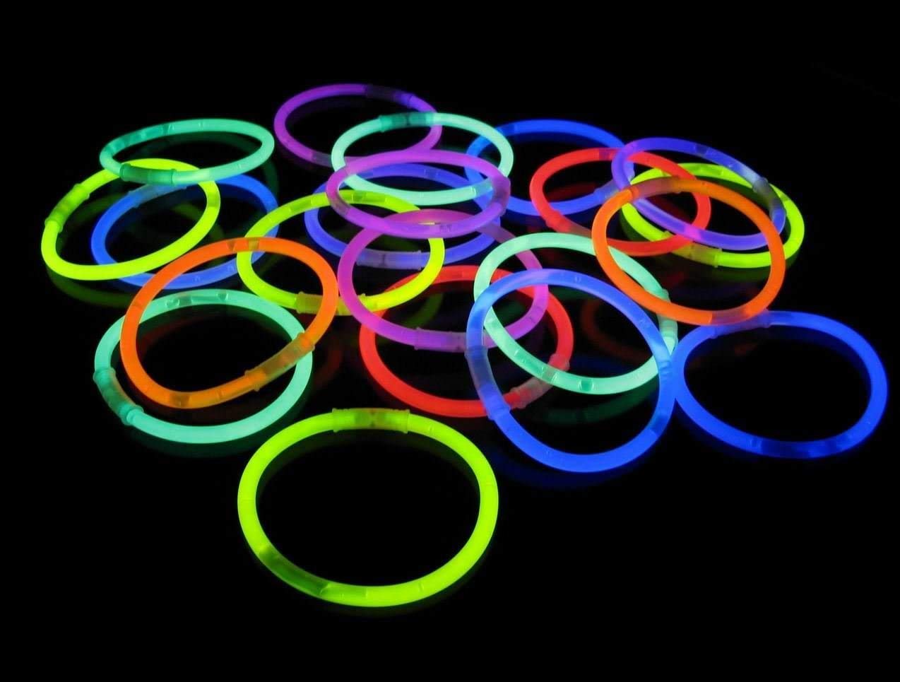 SHATCHI 8" Glow Sticks with Connectors – Neon Party Kit for Bracelets, Rings, DIY Light-Up Accessories 6