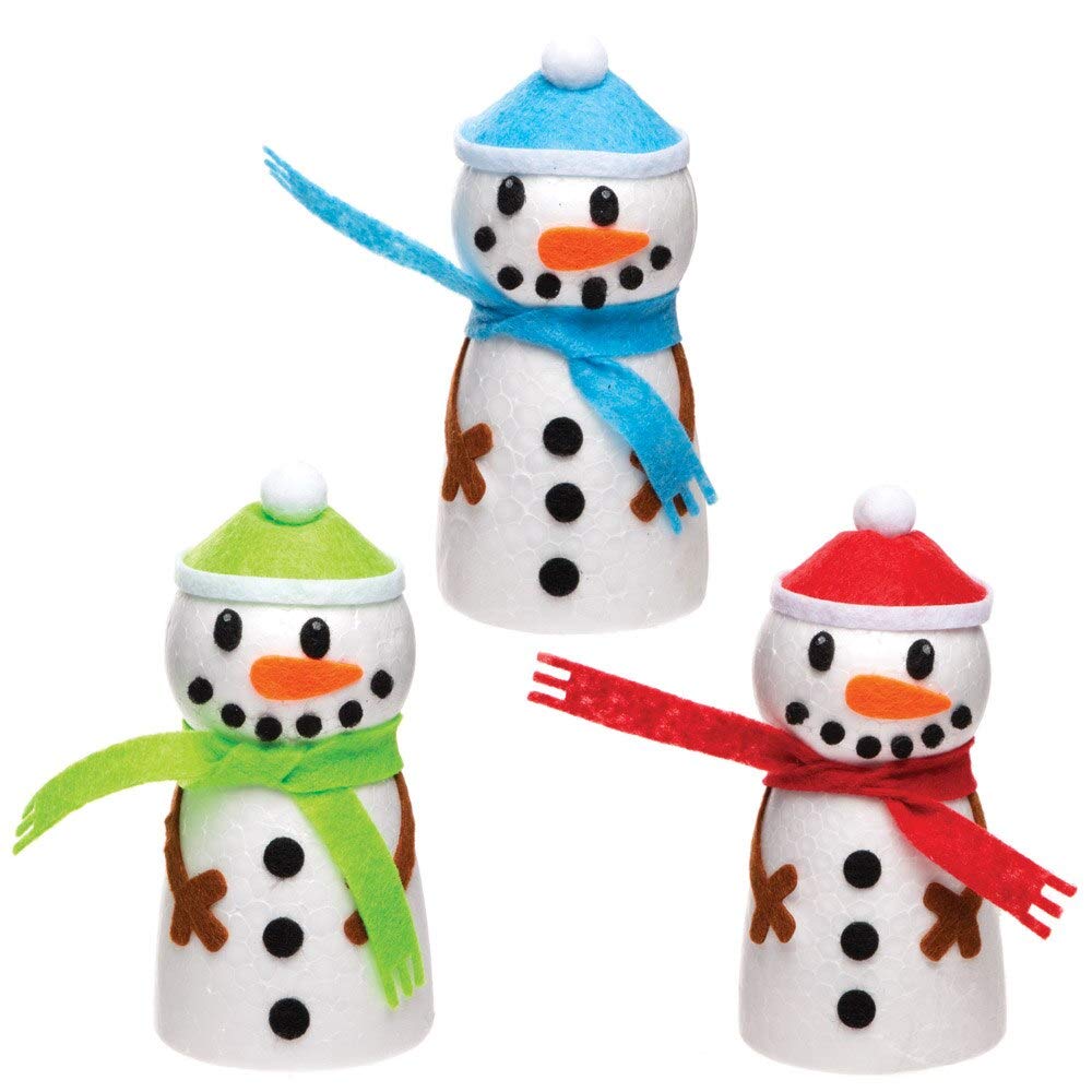 Baker Ross AT190 Build a Snowman Craft Kit - Christmas Arts & Crafts for Kids 7