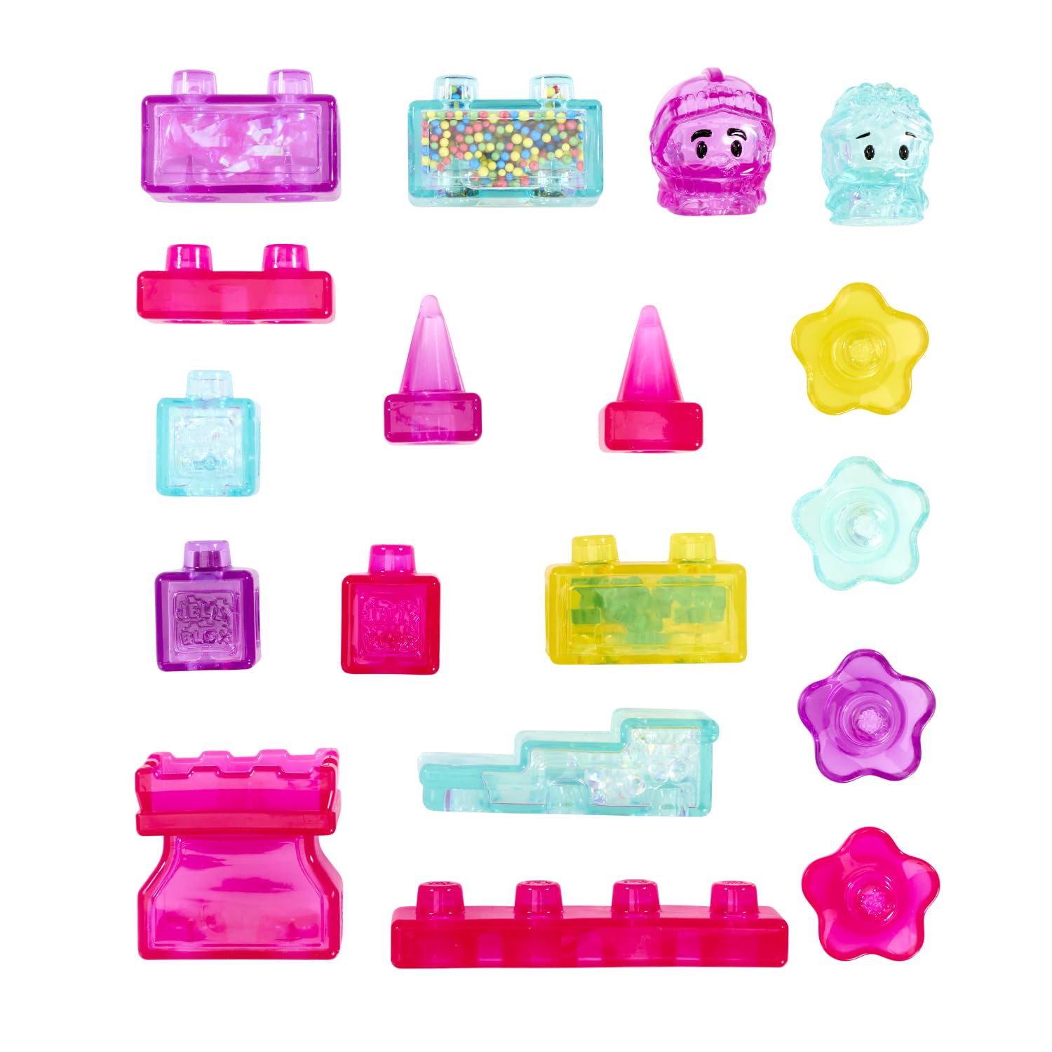 Jelly Blox Bouncy Castle Set - 18 Pieces | Ages 2+ | Flexible Building Blocks