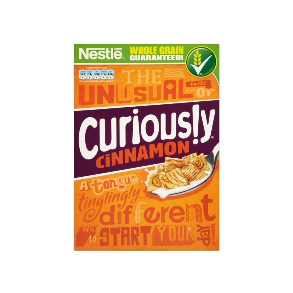 Nestlé Curiously Cinnamon Cereal - Fortified Toasted Squares with Whole Grain | 375g
