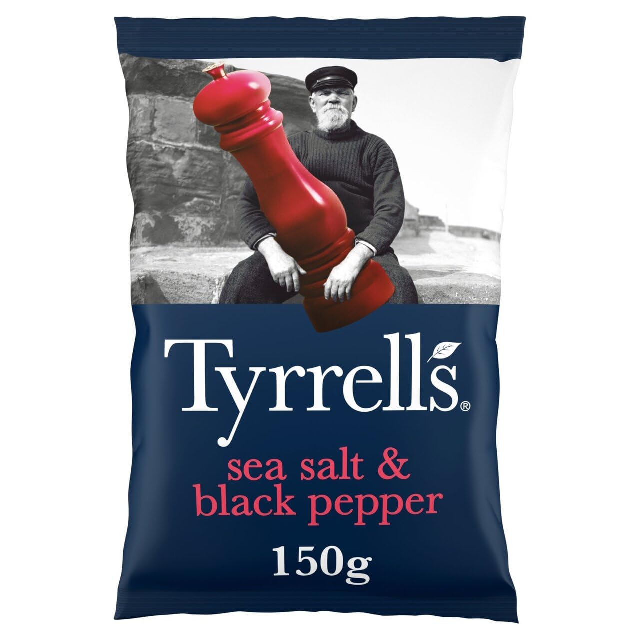 Tyrrells Sea Salt & Black Pepper Hand-Cooked Crisps 150g Bag