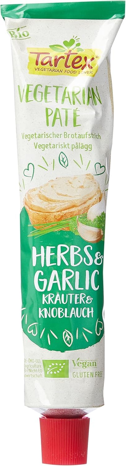 Tartex Organic Herb and Garlic Vegetarian Pate in Tube – 200g