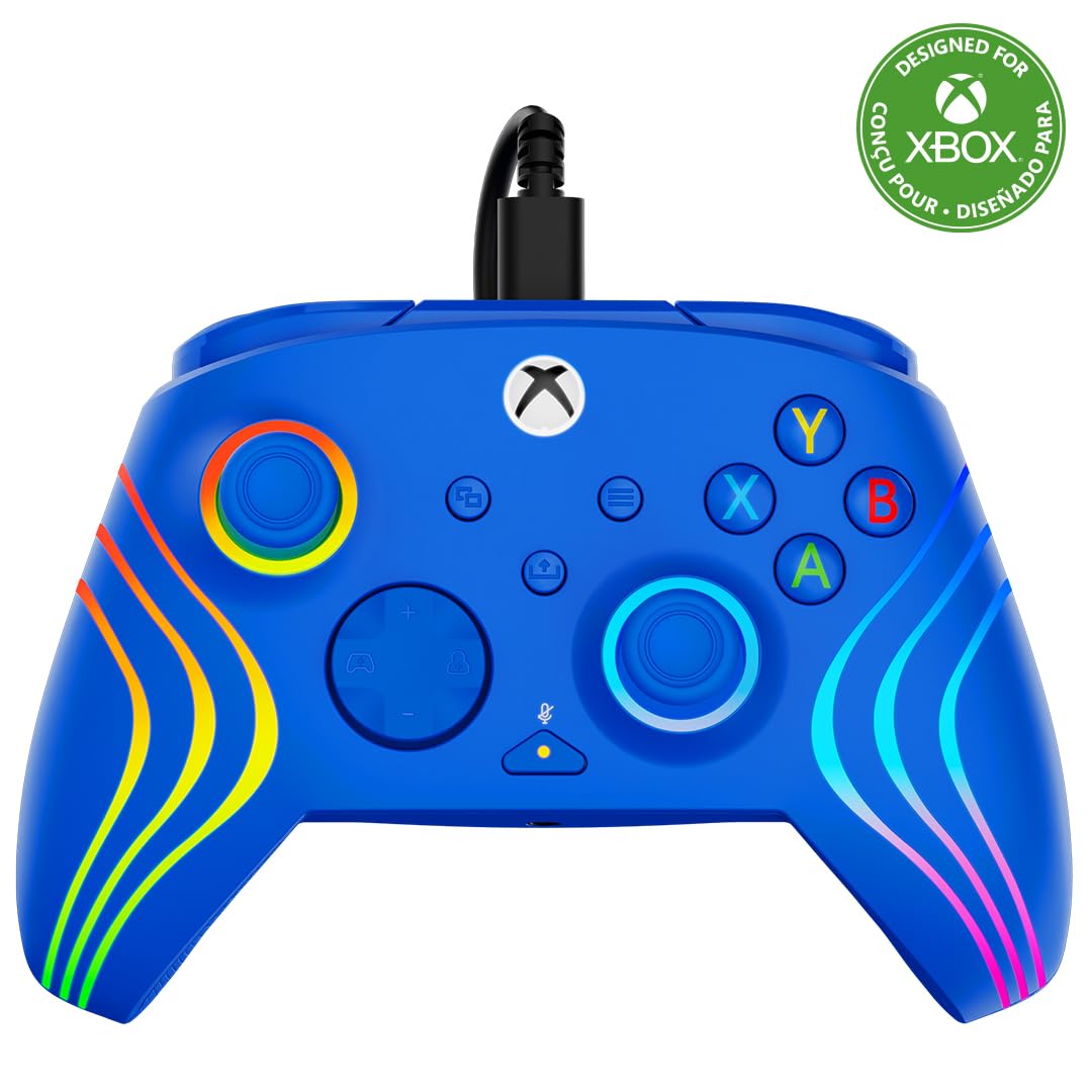 Turtle Beach Afterglow Wave Blue Wired RGB Gaming Controller with Mappable 1