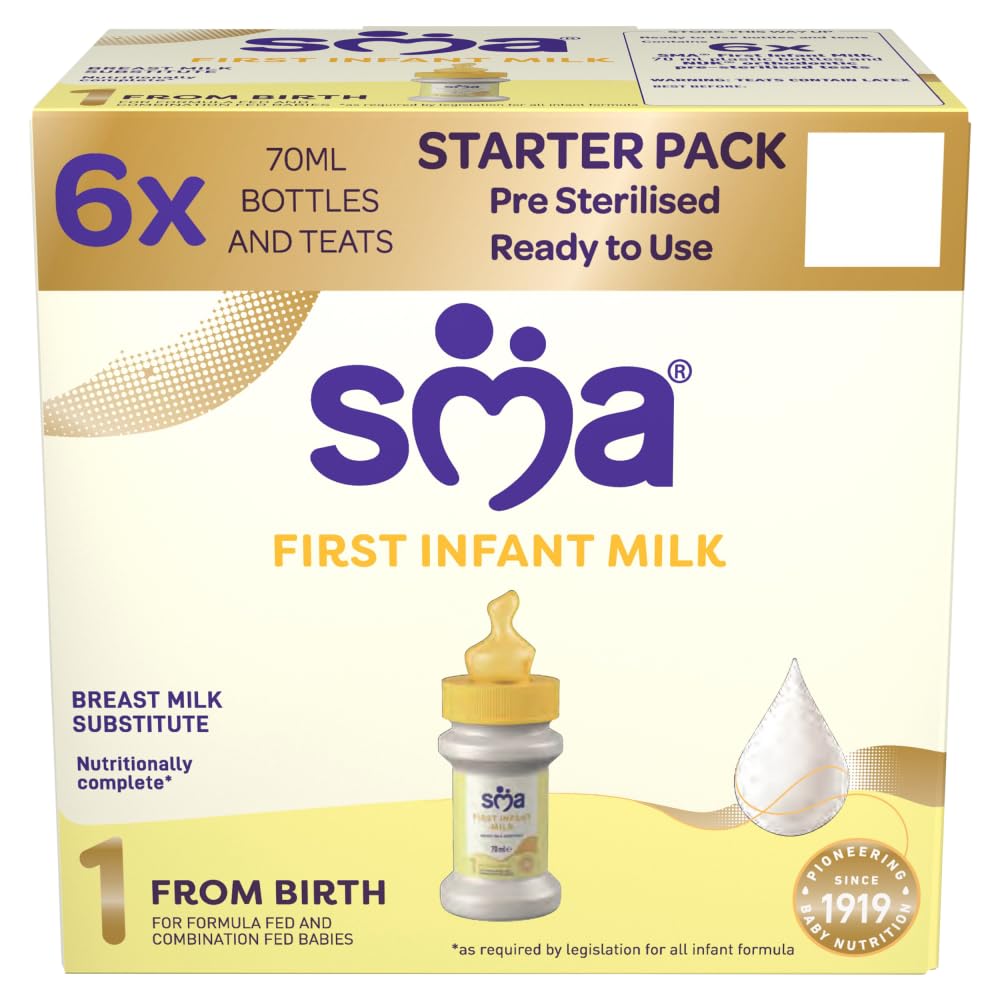 SMA PRO First Infant Baby Milk Starter Pack, Ready to Drink, From Birth (6x70ml) 4
