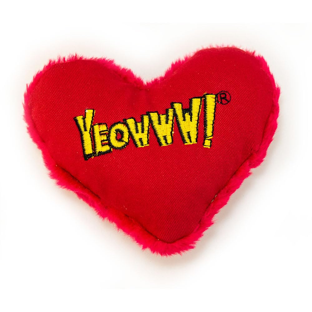 YEOWWW Heart Attack Cat Toy - 100% Organic American Catnip | Heavy Duty Cotton