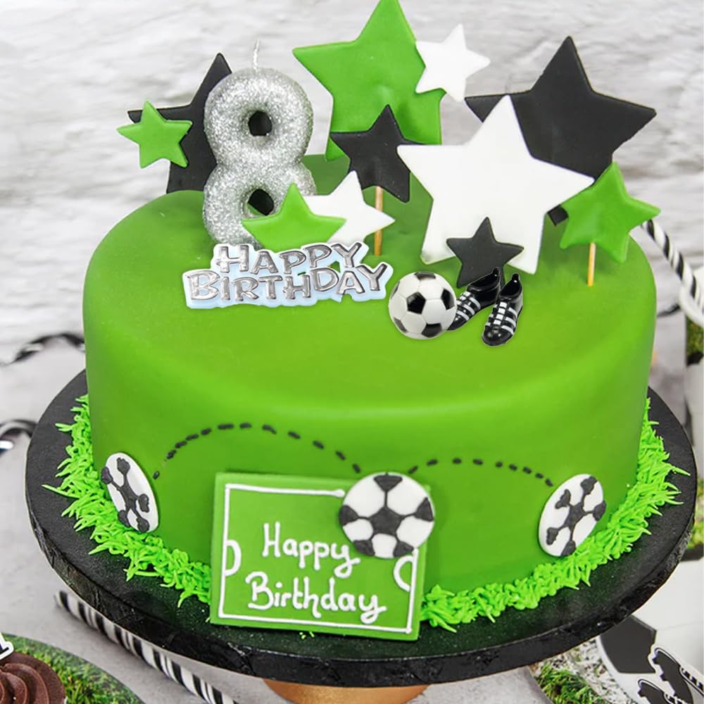 Anniversary House Football Cake Topper Kit - 3-Piece Reusable Set with Boots & Birthday Motto 6