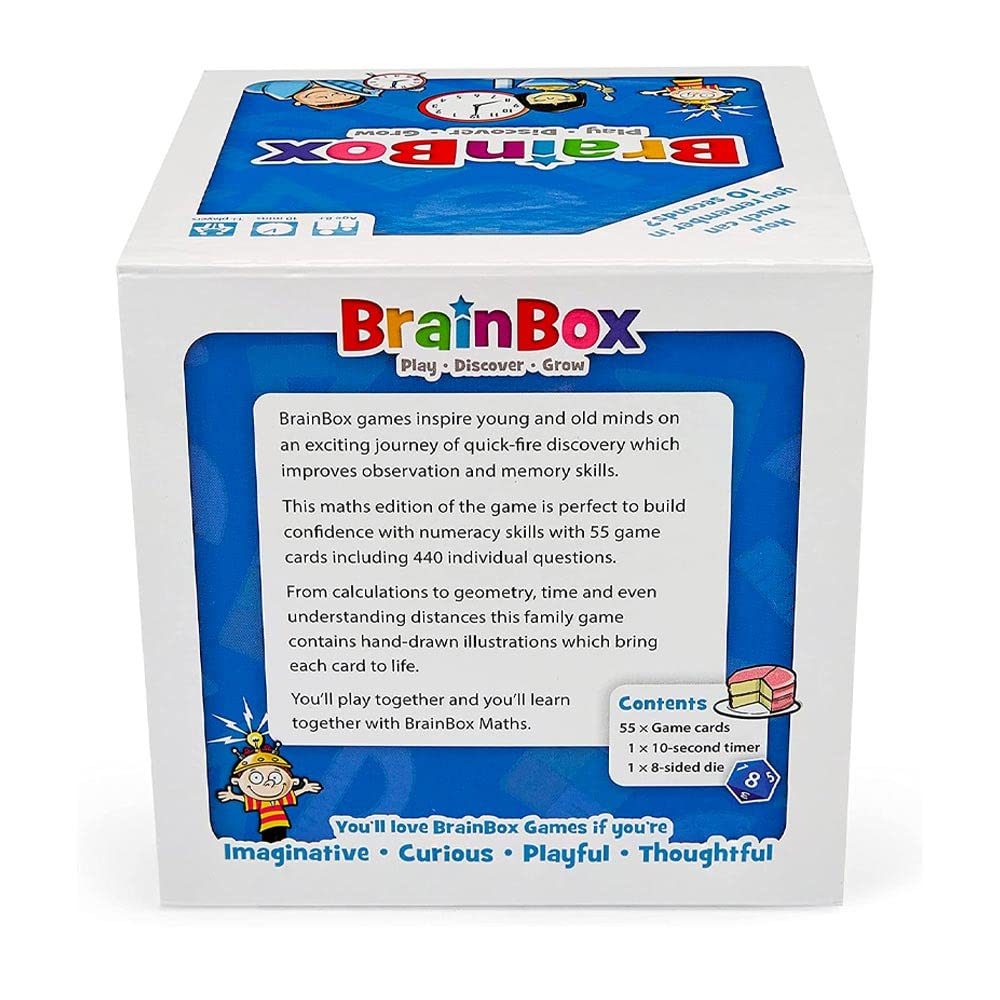 BrainBox Maths Card Game | 55 Curriculum-Based Cards | Ages 8+ | 1+ Players | 10-Minute Play 4
