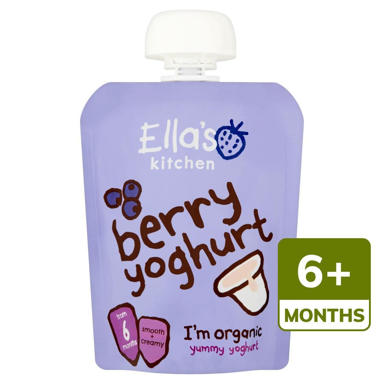 Ella's Kitchen - Organic Berry Greek Yoghurt Snack for Babies 90g 3