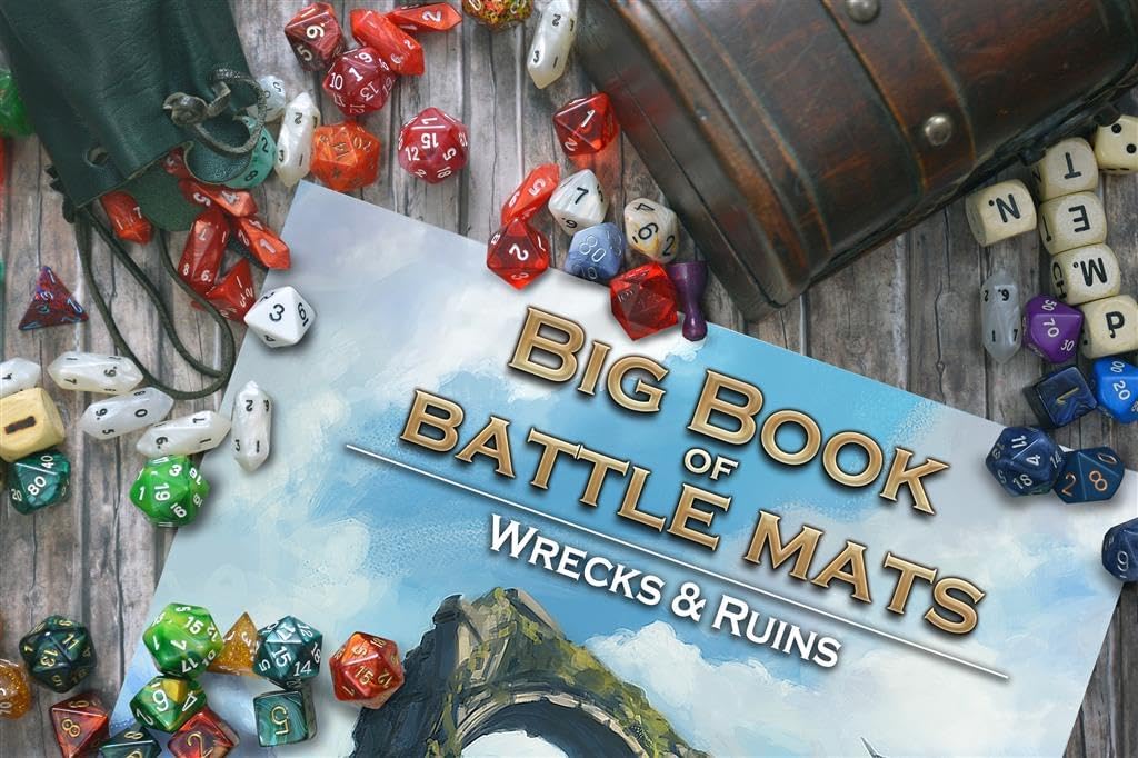 Loke BattleMats Big Book of Battle Mats Wilds, Wrecks & Ruins